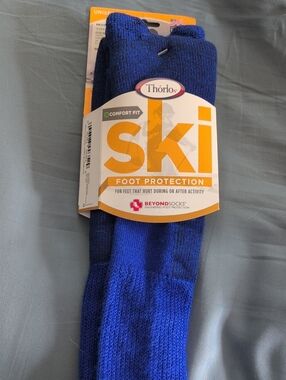 Thorlo Blue Athletic Ski Socks - Royal Blue Cushion Support